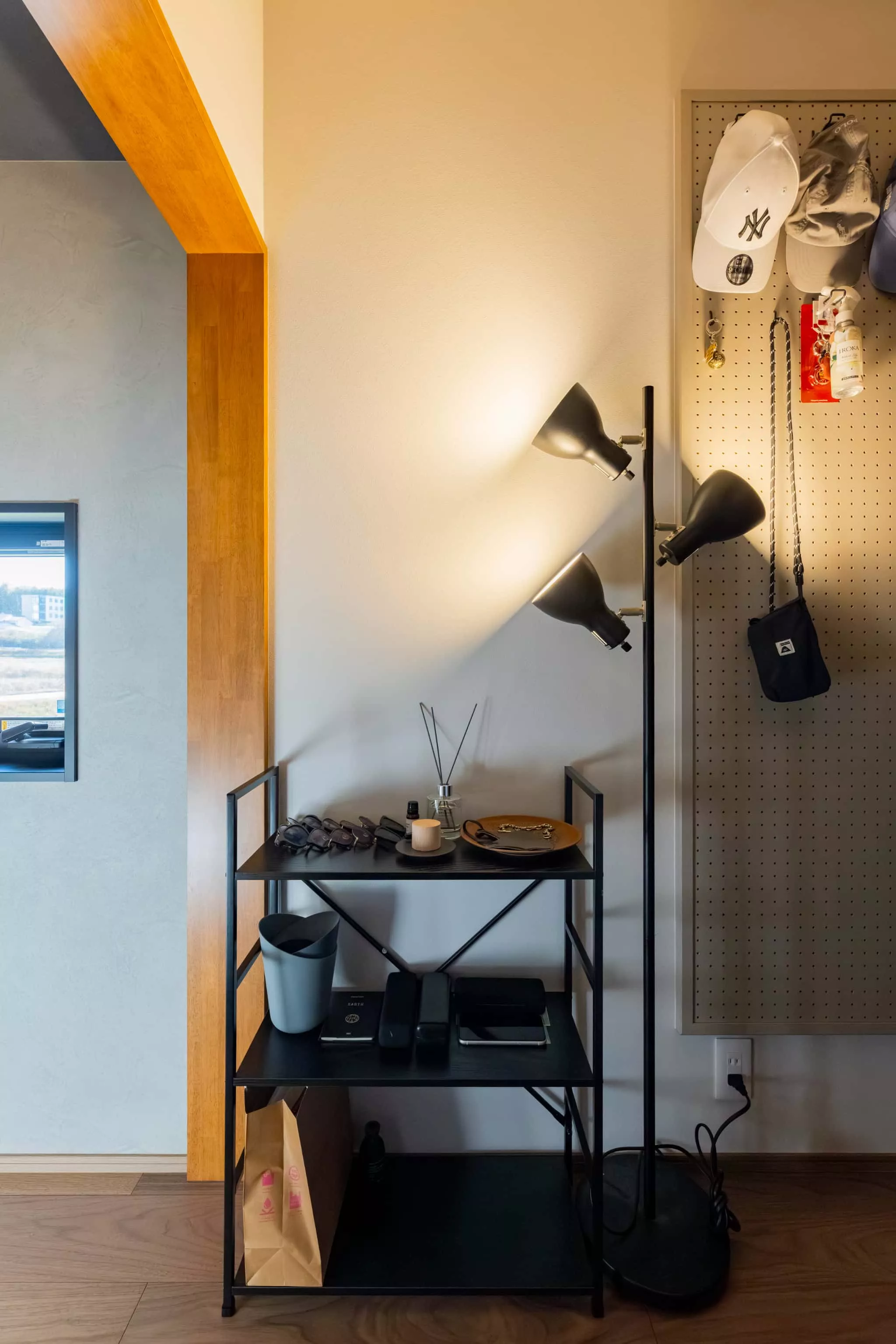 1階に大容量のWIC設けることで洗濯、お出かけ動線がスムーズに