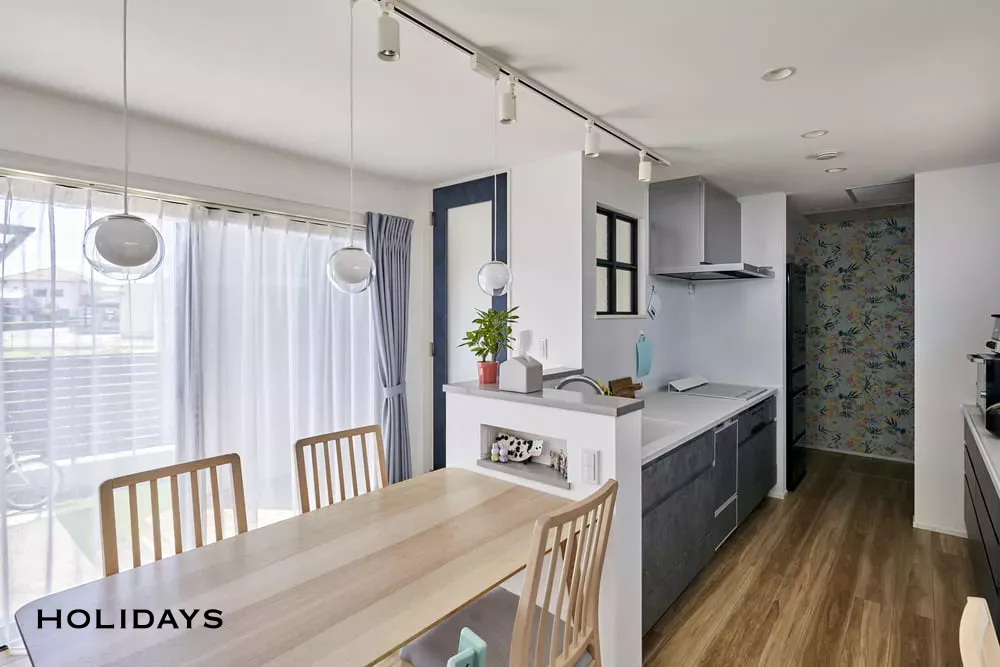 ホワイト×木目が美しい全館空調ハウス