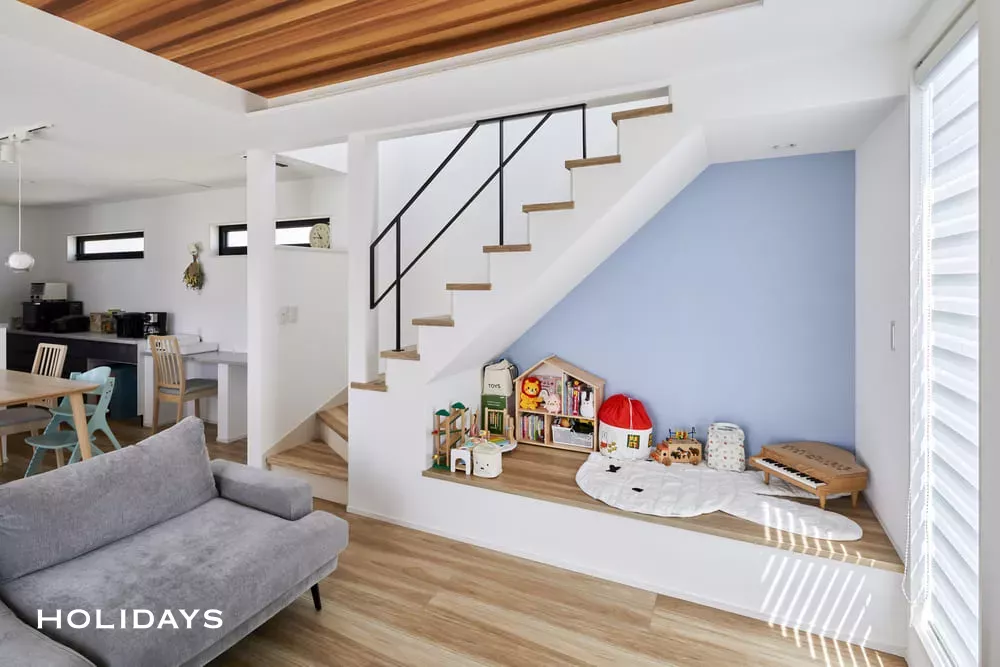 ホワイト×木目が美しい全館空調ハウス