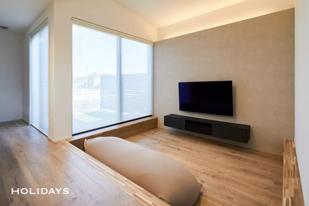 ピットリビングで心休まる全館空調の平家