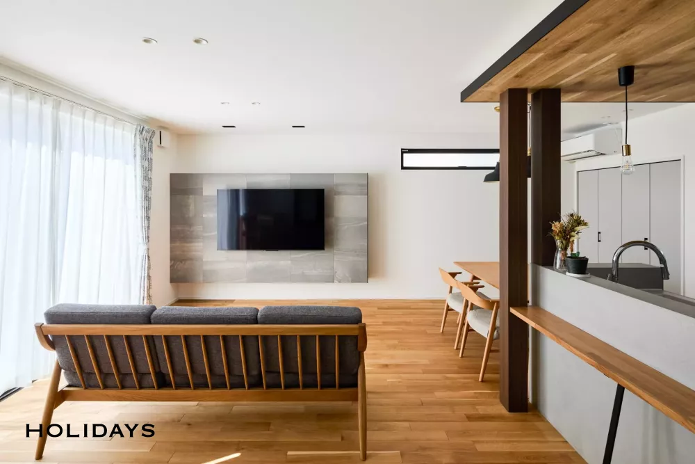 素材感にこだわった北欧モダンの家