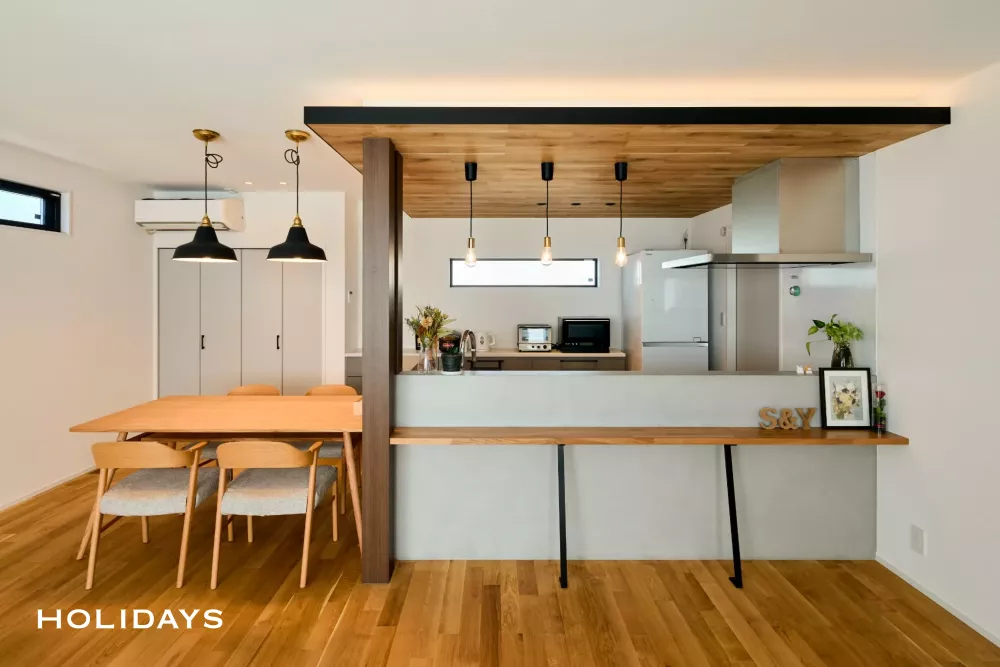 素材感にこだわった北欧モダンの家