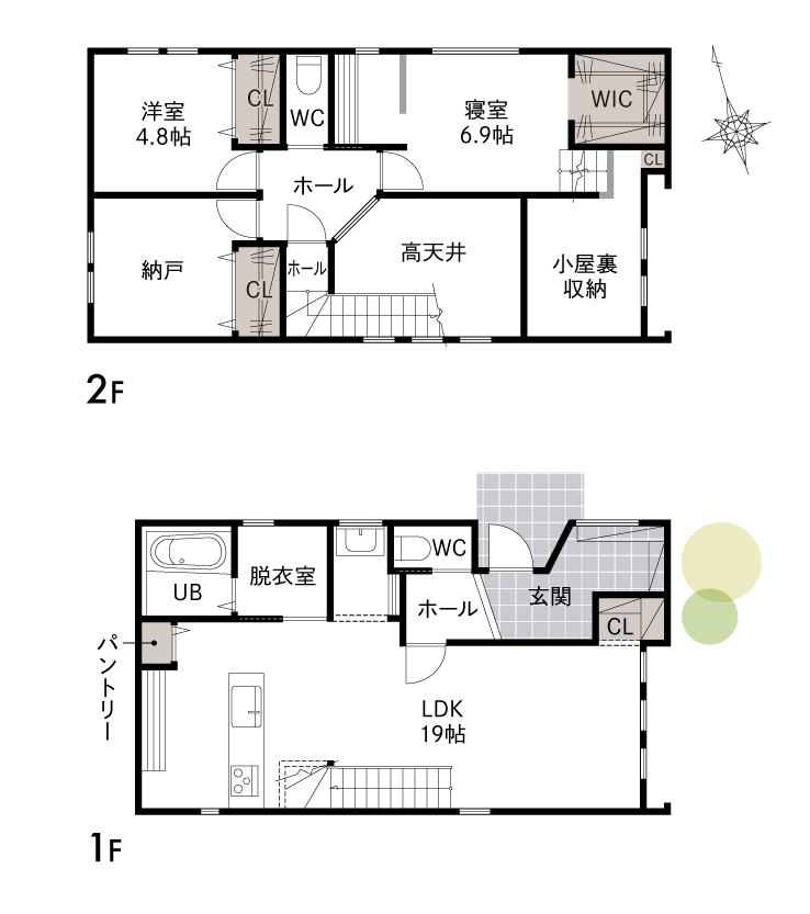 インダストリアル×ヴィンテージでデザイン性にこだわった住まいの間取図