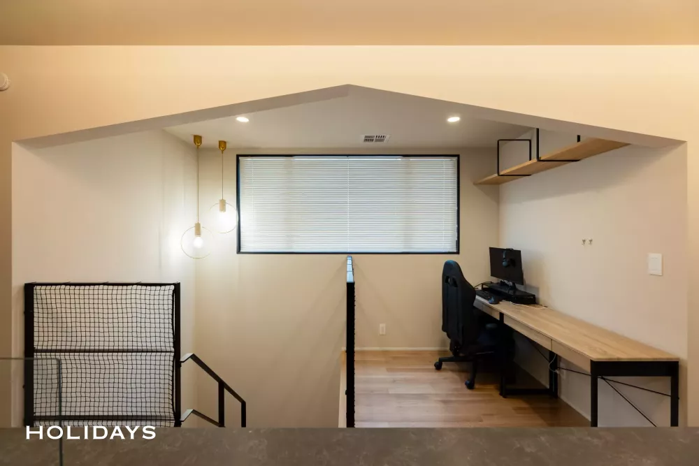 2階リビングで家族つながる北欧ナチュラルの家