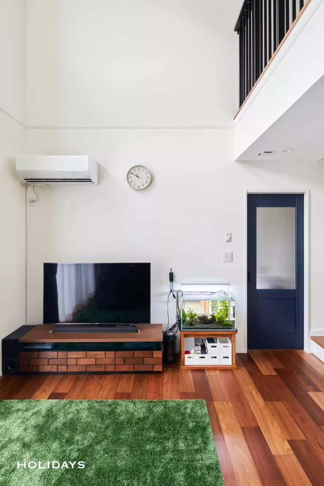 屋上があり、収納力も抜群な家