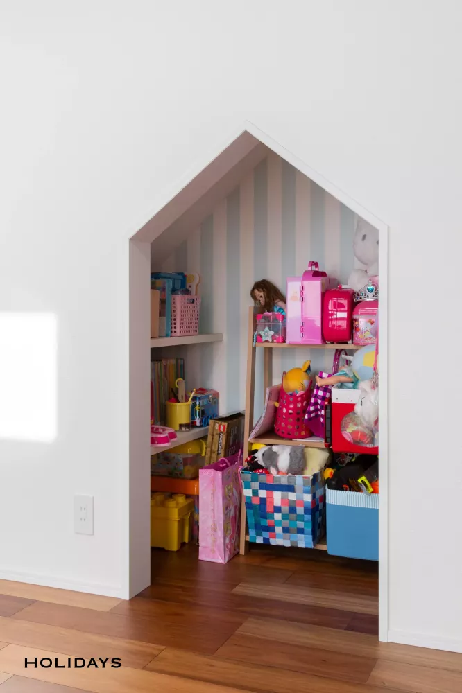 屋上があり、収納力も抜群な家