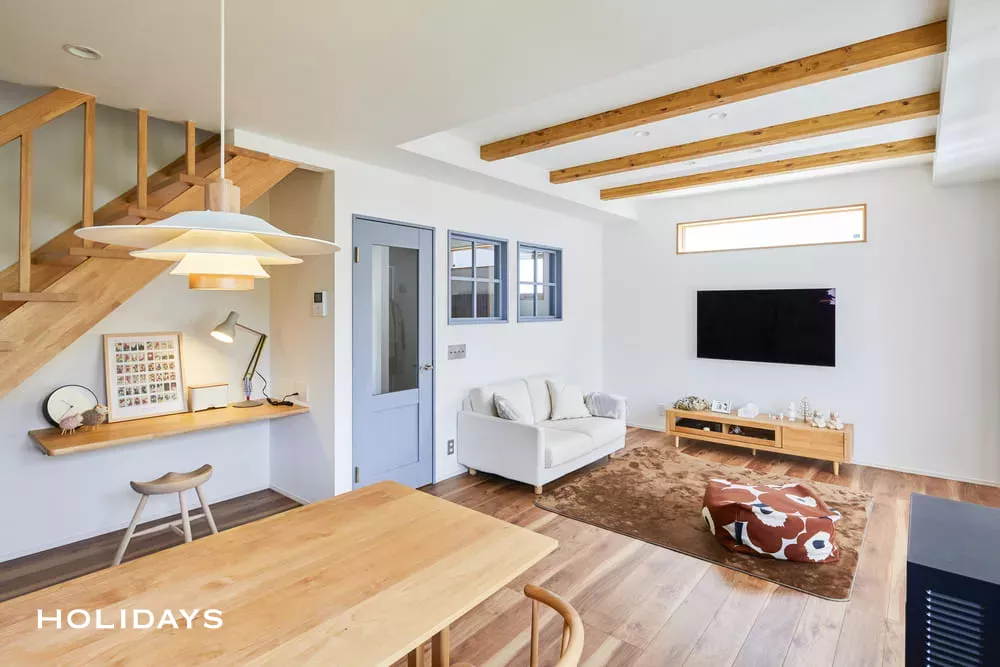 北欧風で可愛らしい色使いのお家