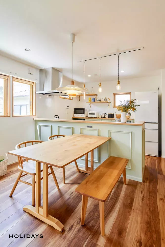 北欧風で可愛らしい色使いのお家