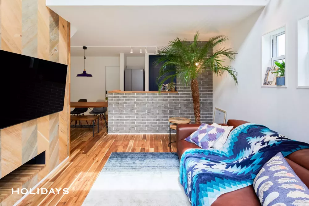 素材の組み合わせ方が絶妙なサーファーズハウス