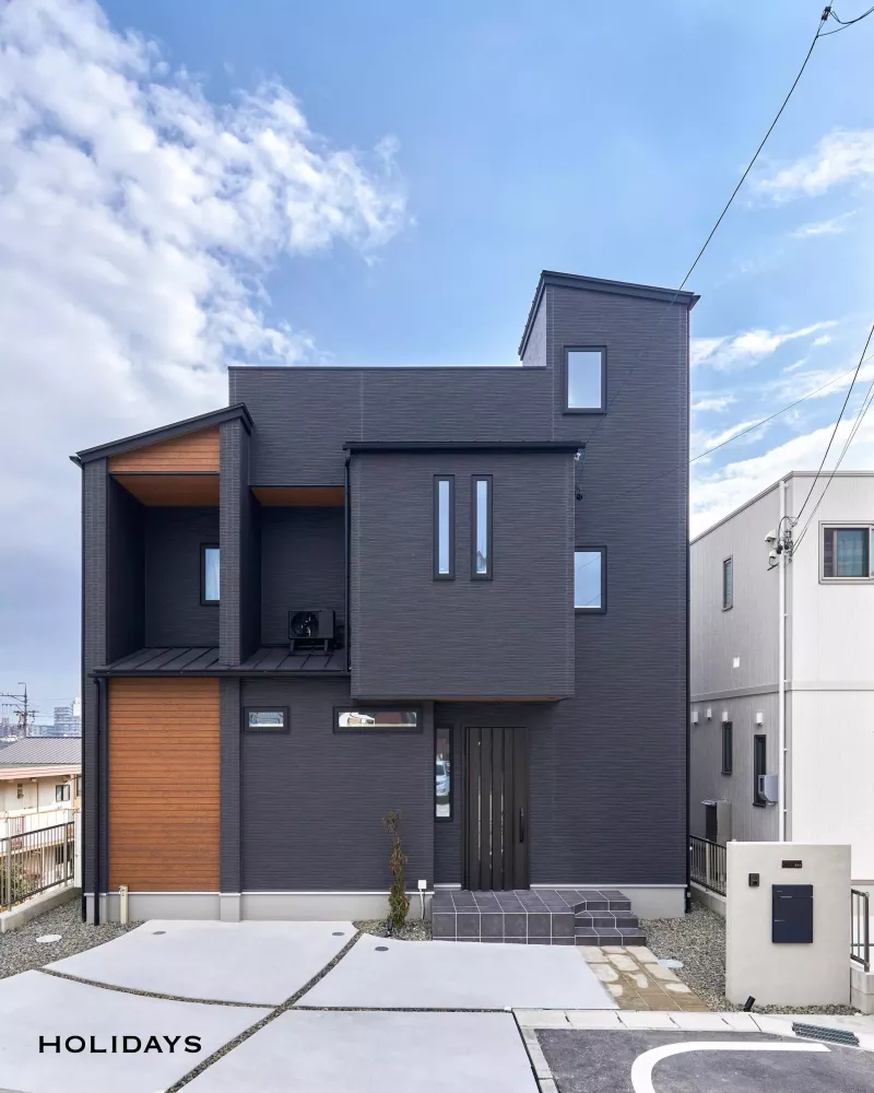 屋上からの眺望を楽しむ家