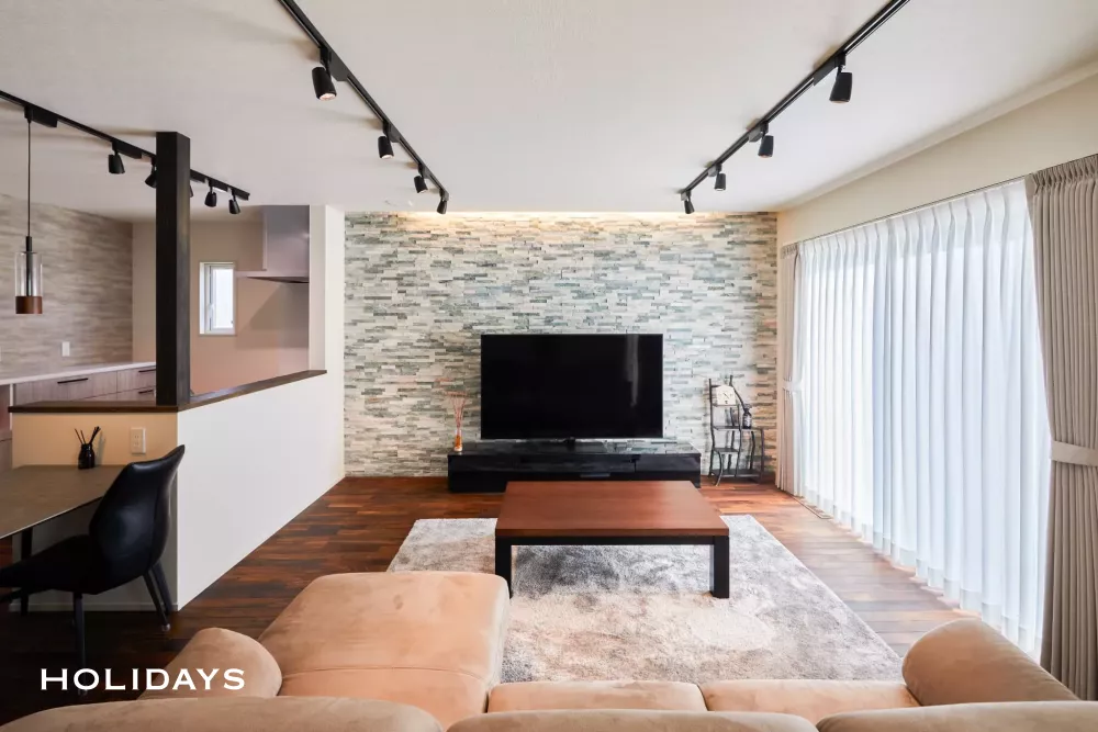 屋上からの眺望を楽しむ家