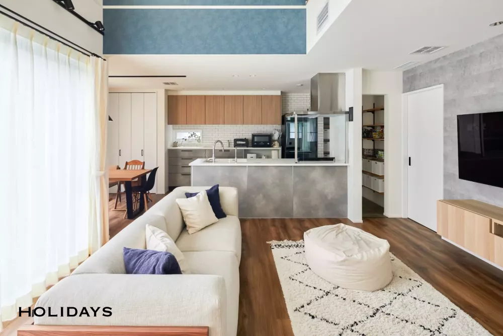 大きな吹き抜けの全館空調の家