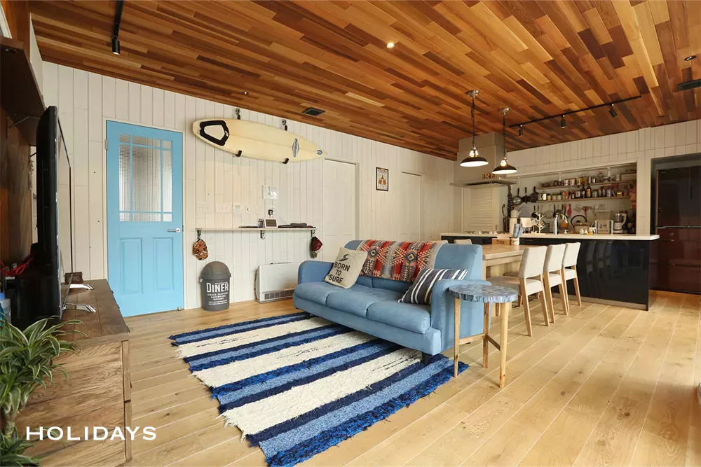 カリフォルニアスタイルなサーファーズハウス